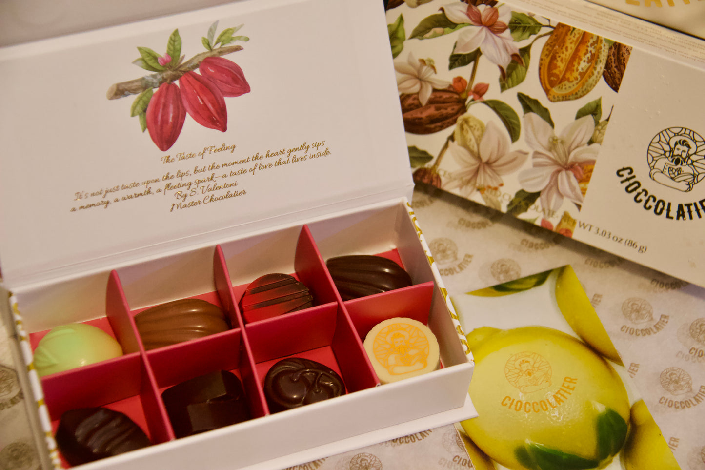 8 units Luxury Assorted Chocolates 3.06 Oz (86g) Gluten Free, Pure & Natural ingredients, No Fats or Preservatives