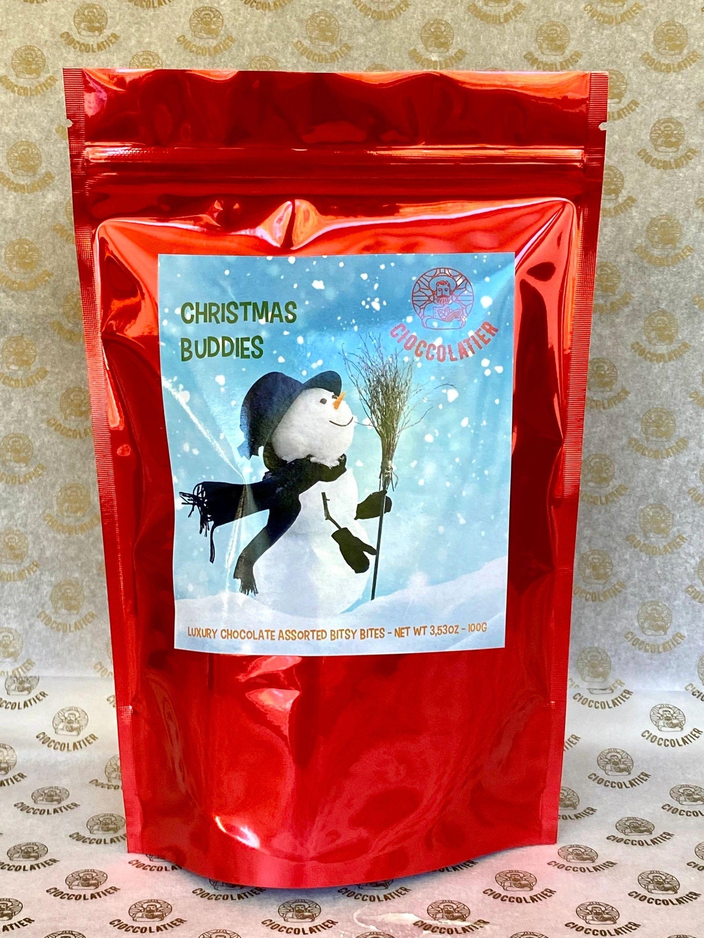 XB100 - Christmas Buddies - Luxury Assorted Chocolate Bitsy Bites 3.53 Oz (100g)