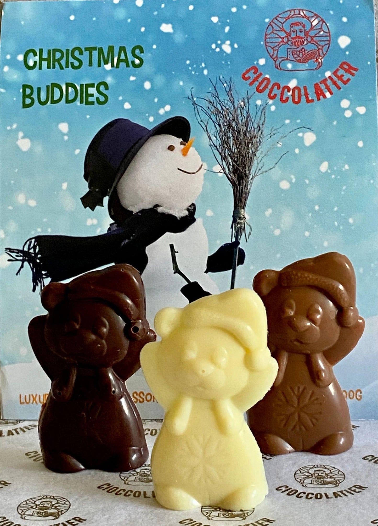 XB100 - Christmas Buddies - Luxury Assorted Chocolate Bitsy Bites 3.53 Oz (100g)